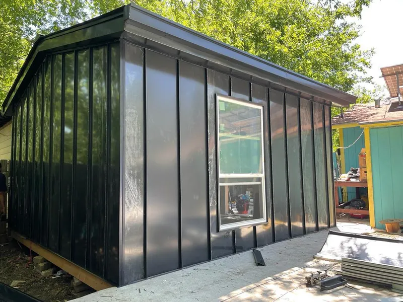 Black standing seam metal wall panels for Metal Roof Installation in Coatesville